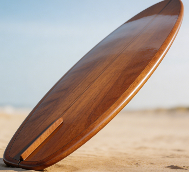 Heavyweight Wooden Longboard Surfboard