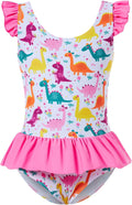 Toddler Little Girls One Piece Swimsuits Ruffles Bathing Suits Mermaid Dinosaur Swimwear 2-7T