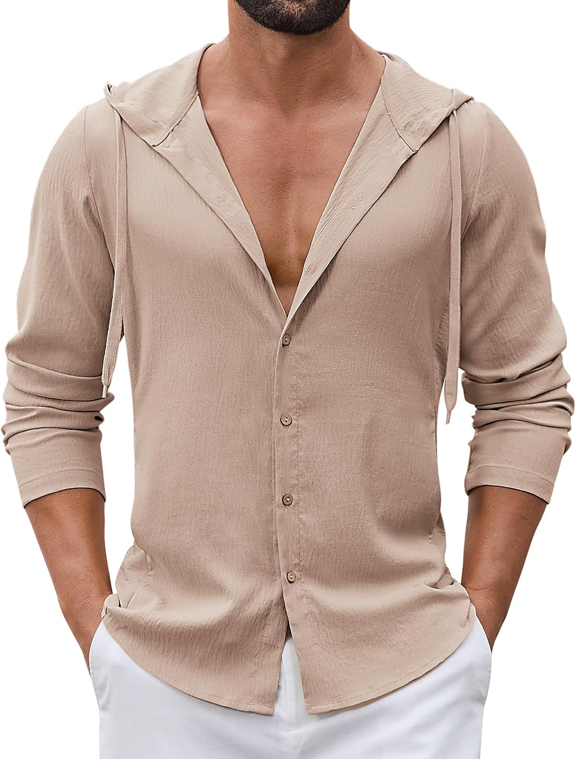 Men's  Sun Protection Hoodie Shirt Lightweight Quick Dry Fishing Hiking Beach Cover Up